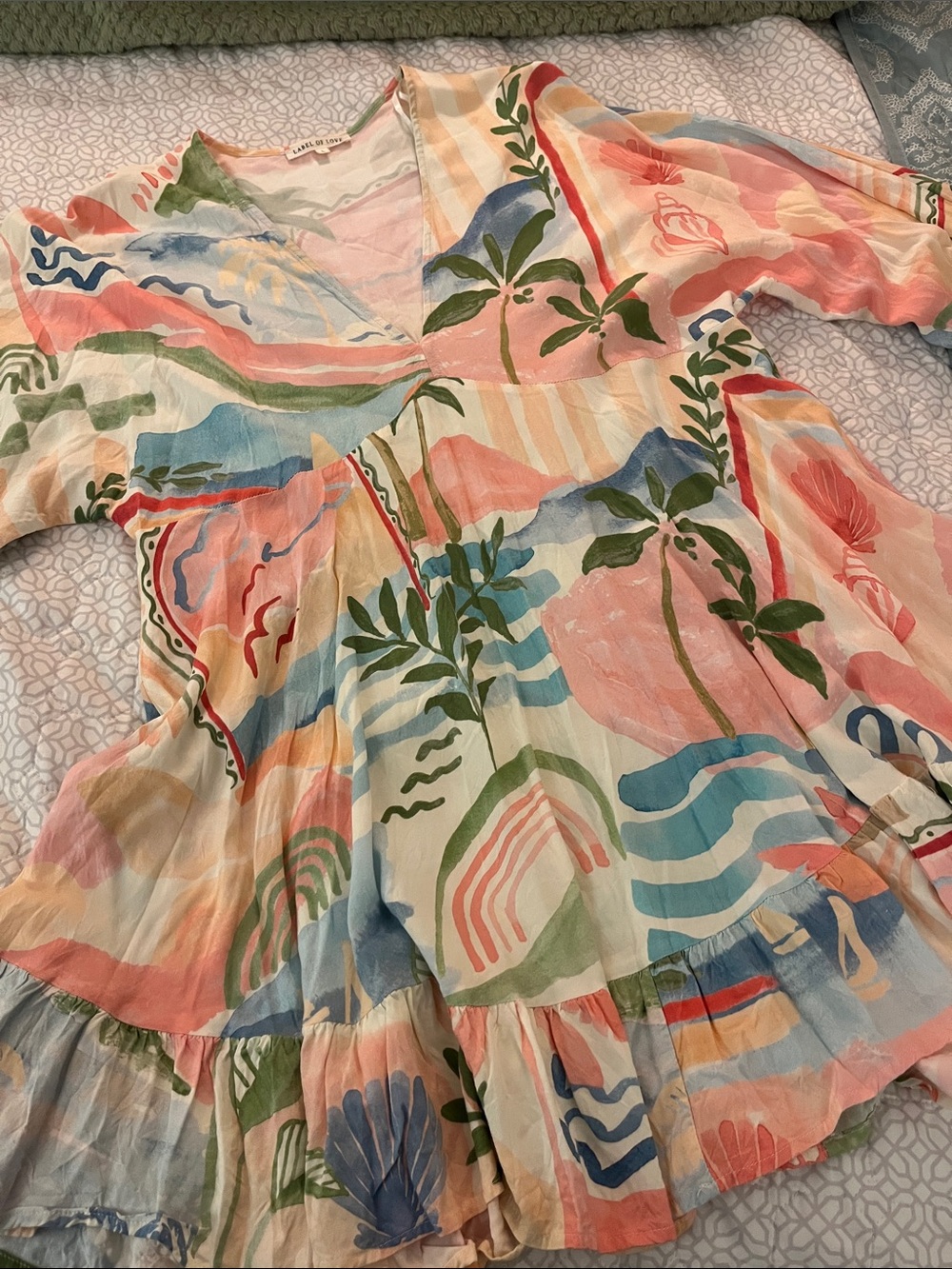Boho Floral Multi-Color Mini Dress